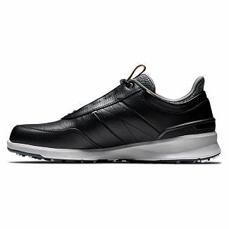 Men's Footjoy Stratos Spikeless Golf Shoes Black NZ-461577